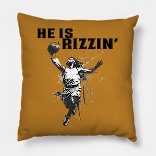 He Is Rizzin' Christian Juses Basketbal Happy Easter Retro3 Pillow