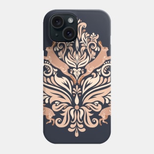 Damask Ornament with Hare Phone Case