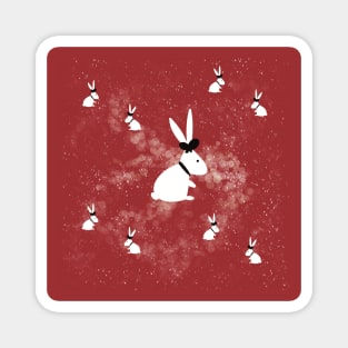 White rabbit Magnet