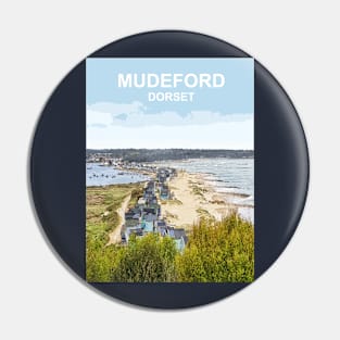 Mudeford Dorset art gift. England UK Pin