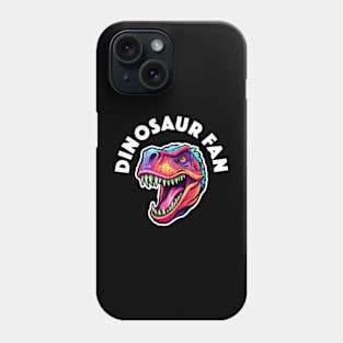 Colorful Tyrannosaurus Rex - Dinosaur Fan (White Lettering) Phone Case