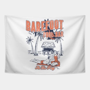 Barefoot Pool Bar at the Poly In Orlando Florida Distressed Look Tapestry