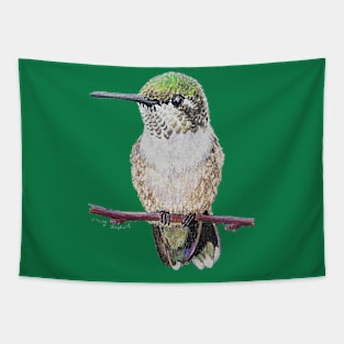 Perched Hummingbird Tapestry