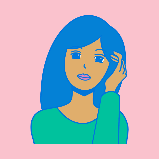 Blue haired girl by EV Visuals