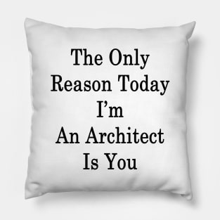 The Only Reason Today I'm An Architect Is You Pillow