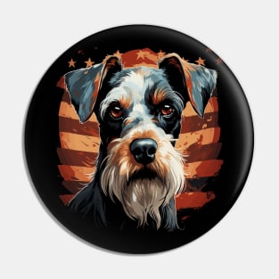 Patriotic Miniature Schnauzer Pin