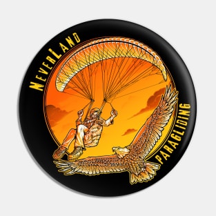 NeverLand Paragliding (Yellow Text) Pin