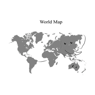 A funny map of the world (elephant) T-Shirt