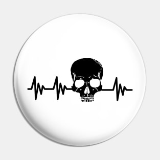 Skull Heartbeat Pin