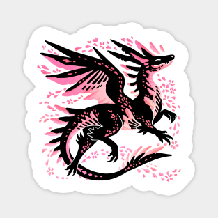 Cherry Blossom Dragon Magnet