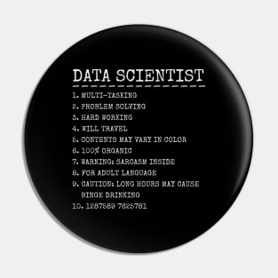 Data Scientist Multi-tasking and Problem Solving "Data science " Pin