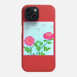 Roses and Seagulls Phone Case