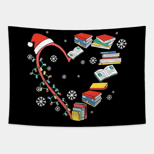 Merry bookmas Tapestry by MZeeDesigns