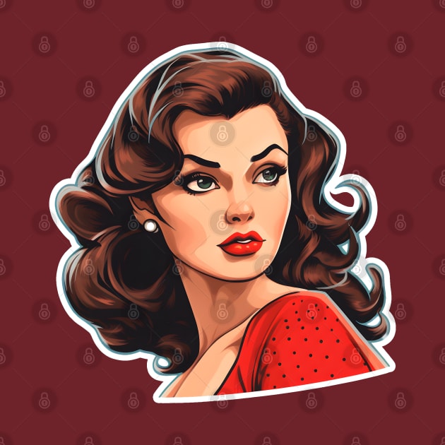 Pin up beauty girl retro comic by beangeerie