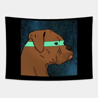 Boxer Dog Illustration Tapestry