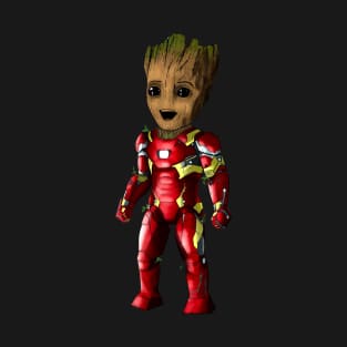 Baby Groot as Iron Man T-Shirt