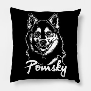 Funny Proud Pomsky dog portrait gift Pillow