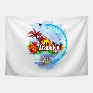 Acapulco Beach Summer Party Tapestry