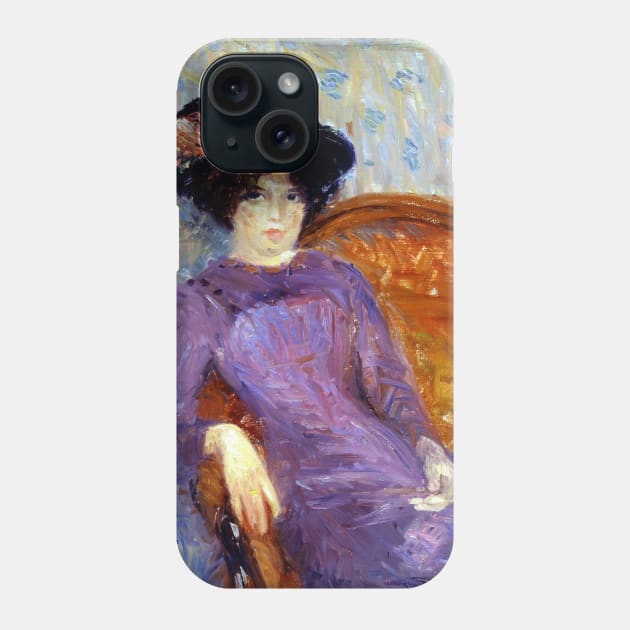 High Resolution William Glackens Painting The Purple Dress 1910 Phone Case by tiokvadrat