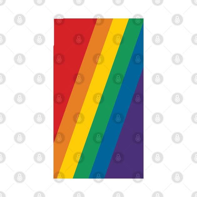 Rainbow Pride Flag (Proud LGBTQ+ Community Pride Flag) Slanted Version by Teeworthy Designs