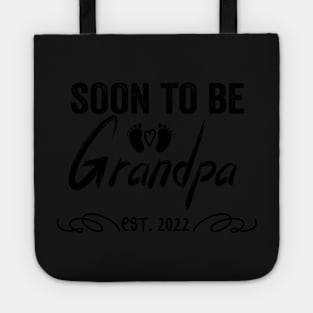 Soon To Be Grandpa Est 2022 Funny Pregnancy Tote