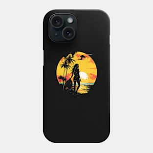 Girls surf better, summer surfing, sunset hunting v9 Phone Case