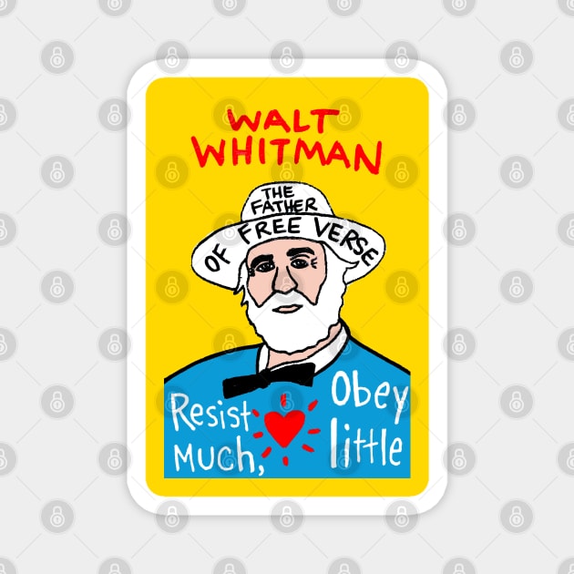 Walt Whitman Magnet by krusefolkart