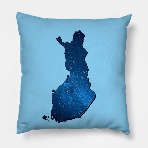 Awesome map of Finland Pillow by Purrfect