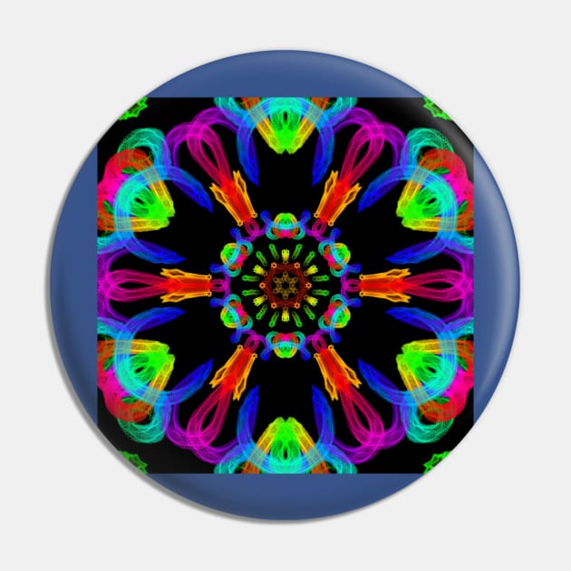 Neon Rainbow - Wobble Flower Pin by Boogie 72