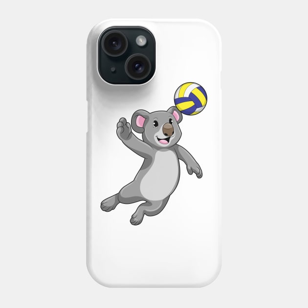 Koala as Volleyball player with Volleyball Phone Case by Markus Schnabel