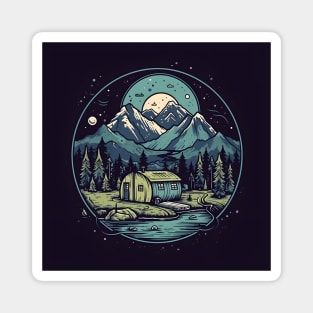 Camping Backpacking Wanderlust Magnet