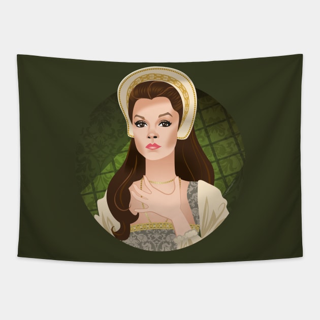 Anne Boleyn Tapestry by AlejandroMogolloArt