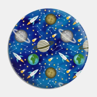 Galaxy Space Pattern Pin