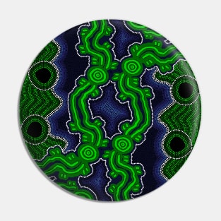 Aboriginal Art - After The Rain Pin