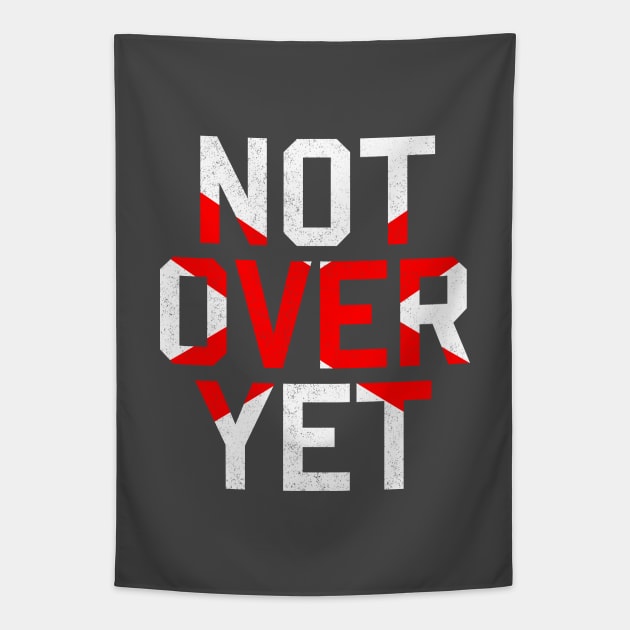 Not Over Yet - Red edition Tapestry by MplusC