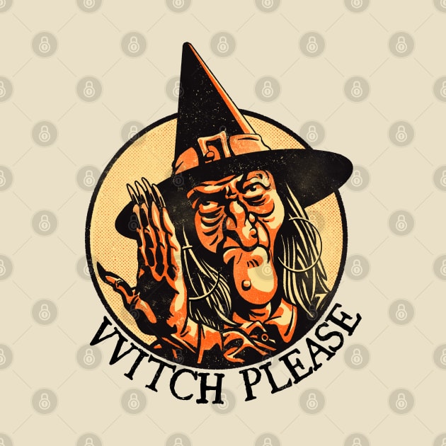 Witch Please ~ Annoyed Vintage Halloween Witch by CTKR Studio