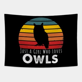 Just A Girl Who Loves Owls Tapestry