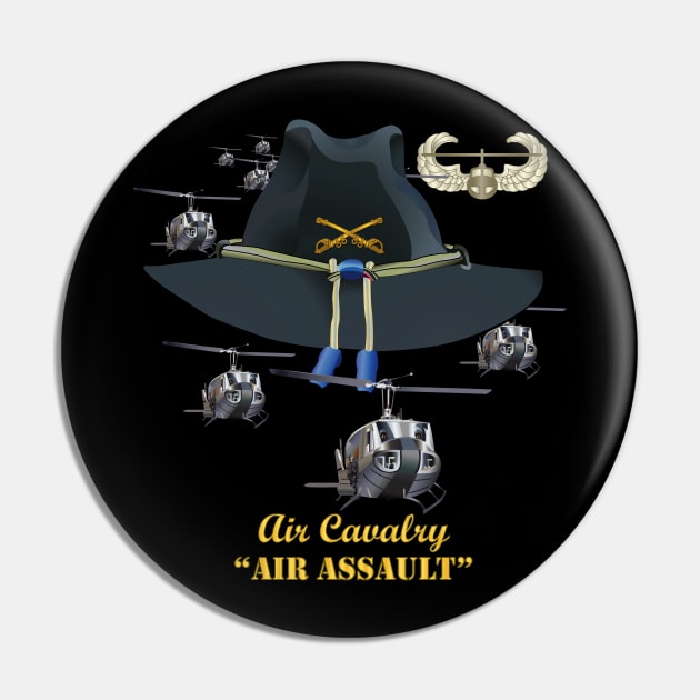 Cavalry Hat - Air Assault  w Br w AA Badge  w Slicks Pin by twix123844