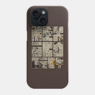 Mexico City Map Typography - Pastel Phone Case