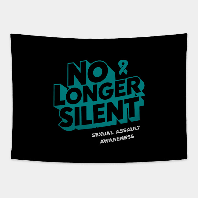 No Longer Silent, Sexual Assault Awareness Month Tapestry by Adam Brooq