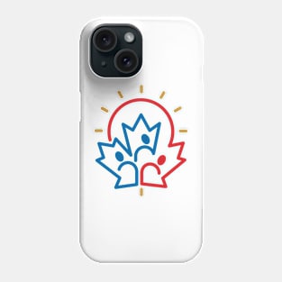 Canada Social Maple Leaf with a Group of People and Rising Sun Phone Case