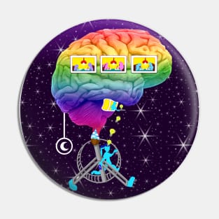 Creative Diner Brain Serving Ideas 24/7 Pin