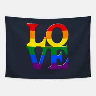 LOVE Rainbow Gay Pride LGBT Gay Rights Equality Tapestry