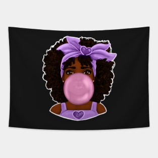 Purple Bubble Gum | Pretty Girl Art Design Tapestry