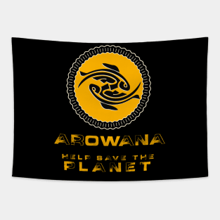 Arowana Asian Dragon Fish / Help Save the Planet Tapestry