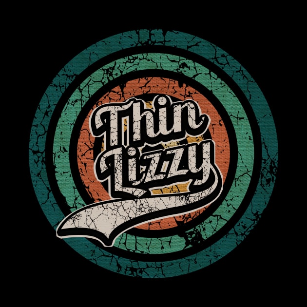 Thin Lizzy // Retro Circle Crack Vintage by People Mask