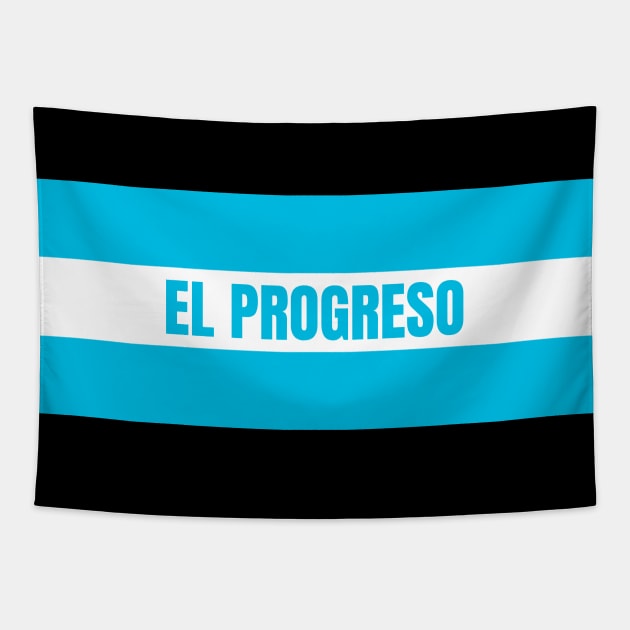 El Progreso City in Honduras Flag Colors Tapestry by aybe7elf