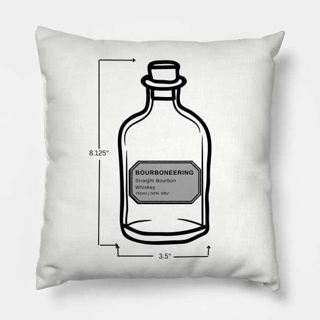 Bottle Engineering Drawing Pillow by Bourbon_In_College