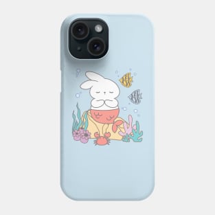 Little bunny mermaid under the sea Phone Case