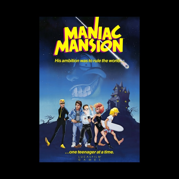 Maniac Mansion by Retro8Bit Fashion Store